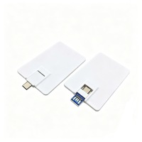 Clé USB 2-en-1 OTG 2.0 3.0 haute vitesse, format carte de crédit, USB-C, pour téléphone portable, TYPE C, 32 Go, 16 Go, 8 Go, 4 Go