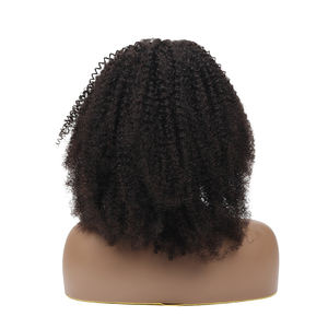 Бесплатный образец афро кудрявый парик 13x4 предварительно выщипанные кружевные парики 150% плотность перуанские Remy кружевные передние человеческие волосы парики для женщин - Product Image 3