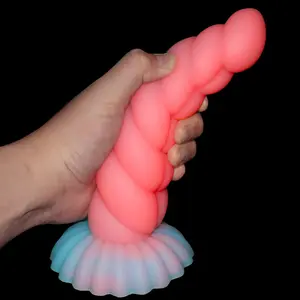 Siliconen Lichtgevende Dildo Met Zuignap Anale Sex Speelgoed Gloeiende Enorme Butt Plug Soft Flexibele Anus Plug Sex Toys Voor vrouwen