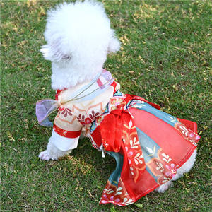 <span class=keywords><strong>Pet</strong></span> Hanfu Características Chinesas Vestuário Cachorro Verão Seção Fina Roupa Do Cão Estilo Antigo <span class=keywords><strong>Pet</strong></span> Dog Dress Cat Vestuário - Product Image 3