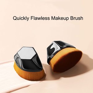 Synthetic Hair <b>Foundation</b> Brush Flat Smudge BB Cream Loose Powder Makeup Brush with Nylon Handle - Product Image 2
