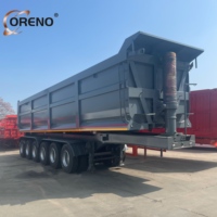 Semi-remorque benne basculante 60 tonnes 3 essieux robuste avec système de basculement hydraulique, essieux Fuwa 13 tonnes, ressorts à lames WABCO JOST, OEM