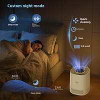 PJ06 pembersih udara multifungsi, Portabel multifungsi rumah kamar tidur desktop sentuhan besar wifi filter pintar