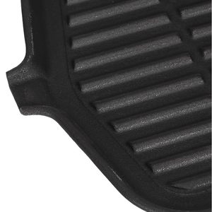 Poêle à griller rectangulaire en fonte 23x36cm noire compatible induction avec poignée pliable - Product Image 5