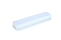 Kotak Lampu LED QIBANG Tahan Air Warna Putih dengan Lapisan Semprot, Desain Modern untuk Kemasan Perhiasan Liontin Berlian