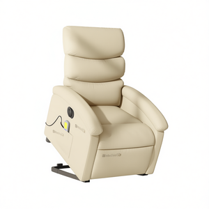 Fauteuil inclinable électrique crème avec fonction de levage pour usage domestique - Product Image 1