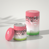 Boîtes rondes en fer blanc anti-humidité pour matcha 50g 80g 100g, récipients à thé en fer blanc de qualité alimentaire avec couvercle hermétique pour marques en marque blanche