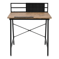 Bureau d'écriture moderne pour la maison, bureau d'étude avec plateau réglable en 6 positions, bureau ergonomique inclinable pour petit espace