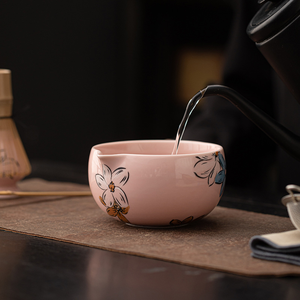 Ciotola in Porcellana <span class=keywords><strong>Rosa</strong></span> Ghiaccio per Cerimonia del Tè, Utensili Artigianali in Ceramica per Lavaggio Tazza <span class=keywords><strong>da</strong></span> Tè - Product Image 4