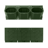 Mur de culture extérieur de jardin à la maison, système d'irrigation par goutte à paroi verticale pots de fleurs suspendus jardinières en plastique