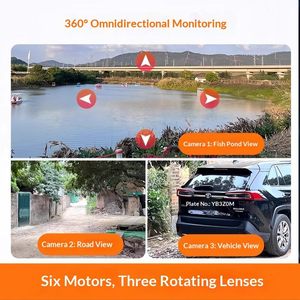 Cámara de <span class=keywords><strong>Seguridad</strong></span> CCTV AX9007 con SIM 4G, 3 PTZ, 4 Pantallas, Grabación 24/7, 2 Paneles Solares con Batería de Larga Duración - Product Image 4