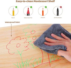 <span class=keywords><strong>Libreria</strong></span> <span class=keywords><strong>Montessori</strong></span> in <span class=keywords><strong>Legno</strong></span> per Bambini, Mobile Contenitore Giocattoli a 2 Livelli, Scaffale per Libri per Asilo Nido e Aula, Ingrosso Personalizzato OEM - Product Image 4
