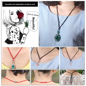 Chaîne de pull XD Fashion pour femme, collier pendentif avec cordon ambre noir et rouge, cordon de collier de haute qualité - Product Image 6