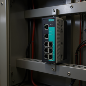 Commutateur géré Moxa EDS-408A-PN, 8 ports Ethernet, rail DIN, dispositif réseau industriel - Product Image 3