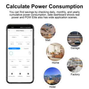 Tuya WiFi 스마트 에너지 미터 변압기 감지 태양 광 발전 시스템 생성 양방향 모니터링 미터 APP 제어 CT 소비 - Product Image 4