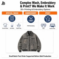 Veste de travail en toile épaisse personnalisée pour homme, style vintage délavé et vieilli, zippée, coupe ample, streetwear avec poches, OEM