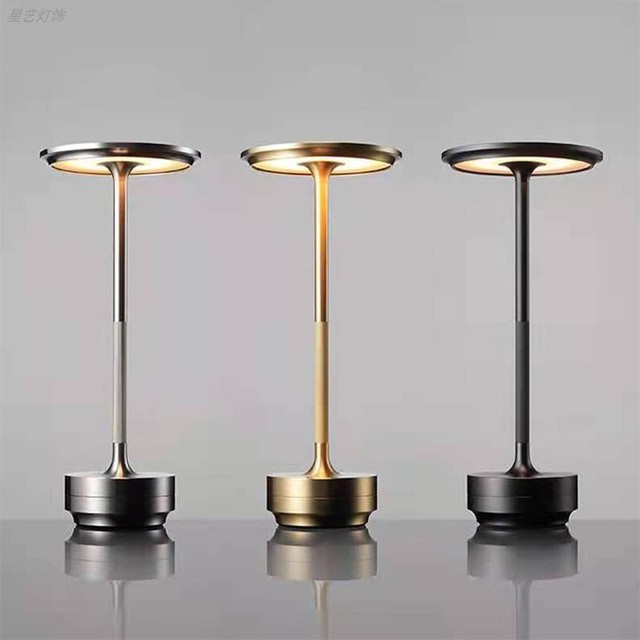 LED Rechargeable Table Lights Touch Switch Cordless Table Lamp for Bar Living Room Restaurant Decor Wireless Battery Desk Light