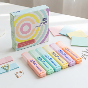 STA Set di 6 Evidenziatori Pastello, Pennarelli Fluorescenti ad Alta Capacità a Base d'Acqua, Punta Obliqua, per Ufficio e Scuola - Product Image 2