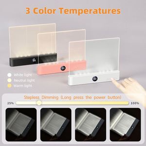 LED Book <b>Light</b> 2-in-1 3-color Stepless Dimming <b>Timer</b> for Reading 1-99 min Rechargeable Night <b>Light</b> Reading Lamp - Product Image 2