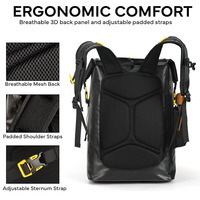Sac à dos étanche en PVC de 30 L, ODM pour les amateurs de plein air, kayak, navigation, randonnée, aventures