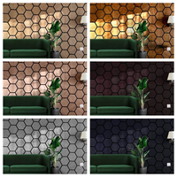 Akupanel Panneaux acoustiques en bois modernes Placage de bois Fibre de polyester Panneau acoustique hexagonal 3D Design graphique pour appartement
