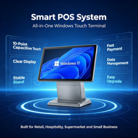 Système de point de vente tout-en-un DiligenCe DC-1508 15,6 pouces Full HD avec écran tactile capacitif pour restaurants Windows/Android/Linux 4 Go DDR3 16/32 Go