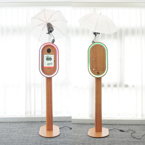 Cabina de Fotos Premium para Bodas, Color Madera, para iPad y DSLR, con Luz RGB y Estuche de Transporte - Product Image 4