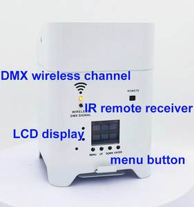 Control Inalámbrico, 6*18W RGBWA+UV 6en1, Lámpara LED de Batería Recargable para Eventos, Bodas, Fiestas, Fábrica - Product Image 4