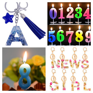 Moule en silicone DIY Yulixin avec trous pour pendentif lettre numérique et porte-clés – Vente transfrontalière à succès - Product Image 2