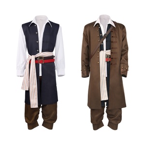 Costumi da Pirata <span class=keywords><strong>Jack</strong></span> <span class=keywords><strong>Sparrow</strong></span> per Uomo Adulto, Abiti per Cosplay TV e Film, Gilet e Top con Design Stampato per Halloween e Carnevale - Product Image 1