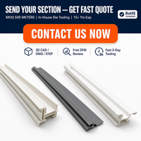Profils extrudés personnalisés en PVC, PC, PE, PA6 avec un design moderne, longueur sur mesure pour les applications en fenêtres et en extérieur