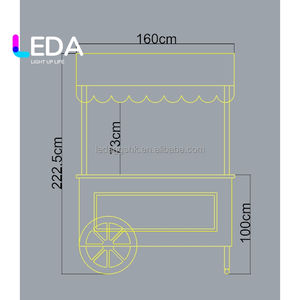 Carrito de Dulces para Baby Shower, Carrito de Comida para Fiestas, Proveedor de Artículos para Bodas LEDA - Product Image 3