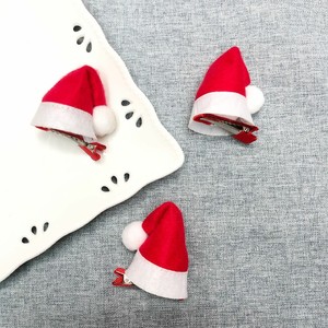 Mini chapeau de Père Noël créatif, épingle à cheveux, fête festive, <span class=keywords><strong>photo</strong></span> mignonne, décoration tridimensionnelle en peluche, coton polyester - Product Image 6