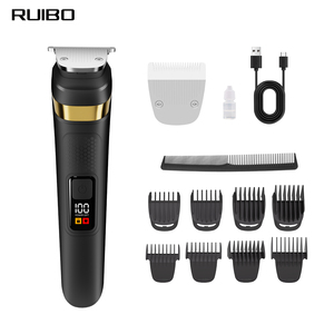Cortadora <span class=keywords><strong>de</strong></span> Pelo Inalámbrica para Hombre, Recortadora Eléctrica Profesional con Pantalla LED, 8 Peines Guía, Recargable Tipo-C para Barbería y Hogar - Product Image 1