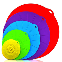 Lot de 5 couvercles extensibles en silicone sans BPA, écologiques et réutilisables pour micro-ondes, cinq tailles différentes, pour garder les aliments frais, adaptés aux bols et casseroles