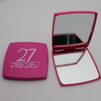 Miroir de maquillage compact personnalisé avec logo, grossissement 2X/1X, double face, pliable, carré, miroir de poche cosmétique, miroir de voyage personnalisé