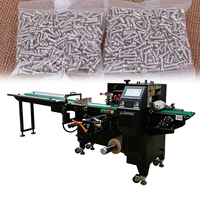 Machine d'emballage horizontale automatique pour tampons à récurer en plastique, entièrement servo-contrôlée, personnalisée, industrielle, 30-100 sacs/min, modèle SZ-450