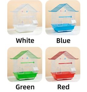 Portatile per interni piccole gabbie per uccelli selvatici di lusso con osservazione di gabbie per pappagalli eco-friendly scatola di plastica vassoio per animali domestici ferro da riproduzione - Product Image 6