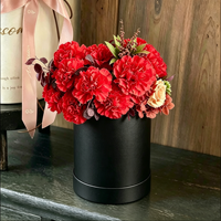 Tube en carton rigide de qualité supérieure, imprimé avec la marque personnalisée, boîte à fleurs ronde rose, boîte cadeau de luxe pour l'emballage de bonbons de mariage