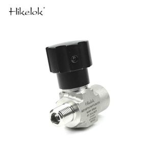 Válvulas de aguja Hikelok tipo Swagelok con diseño de vástago ascendente no giratorio, vástago en V de 12 mm, acero inoxidable 316 para control. - Product Image 1