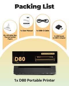 Impresora Portátil de Transferencia Térmica, Batería de 2600 mAh, 203 dpi, Impresora de Plantillas para Tatuajes sin Tinta, para Uso en Oficina y por Artistas del Tatuaje - Product Image 6
