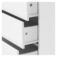 Commode blanche en bois à 5 tiroirs, meuble de rangement vertical pour chambre à coucher, commode haute pour salon