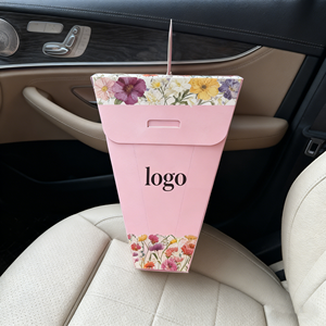 ถุงของขวัญดอกไม้แบบกำหนดเองพร้อมหูหิ้ว ถุงบรรจุภัณฑ์ดอกไม้แบบฉีกได้สำหรับช่อดอกไม้ขนาดเล็ก ขายส่ง OEM ถุงกระดาษใส่ดอกไม้ - Product Image 3