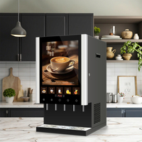 Distributeur automatique de café 4-en-1 intelligent pour entreprises, chaud et froid, à poser sur comptoir