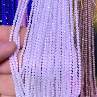Perles en zircone cubique en gros pour la fabrication de bijoux, petites perles rondes facettées en zircone cubique naturelle, 2/3/4/5 mm, 15 pouces