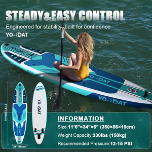 <span class=keywords><strong>Tabla</strong></span> de SUP Inflable YoBoat de 11' y 11'6 <span class=keywords><strong>Pulgadas</strong></span> de Ancho (33/34 <span class=keywords><strong>Pulgadas</strong></span>), <span class=keywords><strong>Tabla</strong></span> de <span class=keywords><strong>Paddle</strong></span> <span class=keywords><strong>Surf</strong></span> Estable para Principiantes - Product Image 4