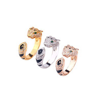 Nouvel ensemble de bracelet et bague de luxe plaqué or avec zircon et imprimé léopard pour anniversaire, OEM et ODM disponibles, en stock, vente en gros