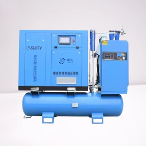เครื่องอัดอากาศแบบสกรู 4-in-1 รุ่นใหม่ 15 กิโลวัตต์ 20 แรงม้า 16 บาร์ สำหรับเลเซอร์ เสียงเบา โรตารี่ 220 โวลต์ 7.5 กิโลวัตต์ พร้อมเครื่องทำลมแห้งในตัว - Product Image 1