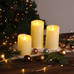 Mermei 3D <strong>Flameles</strong> Charging Station Wholesale 3 Pack LED Candles for Home Decoration - Product Image 1