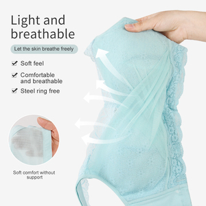 Soutien-gorge push-up en dentelle brodée tricotée pour femmes, avec poches et trois rangées de boutons, sans armatures, pour patients atteints de <span class=keywords><strong>cancer</strong></span> du sein (post-mastectomie) - Product Image 4